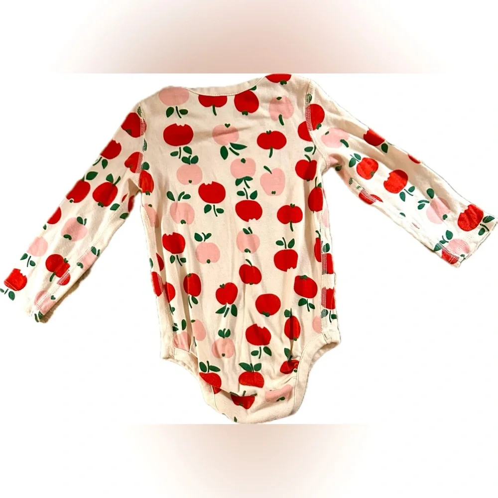 Hanna Anderson, Girl Size 2T one piece bodysuit, Multicolored Apples, Excel Cond